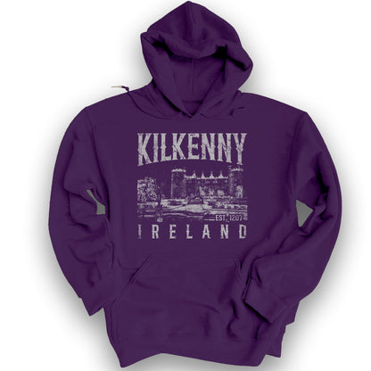 Kilkenny Ireland Vintage Print Hoodie - Purple