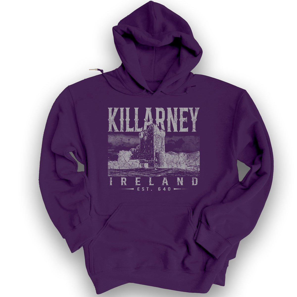 Killarney Ireland Vintage Print Hoodie - Purple