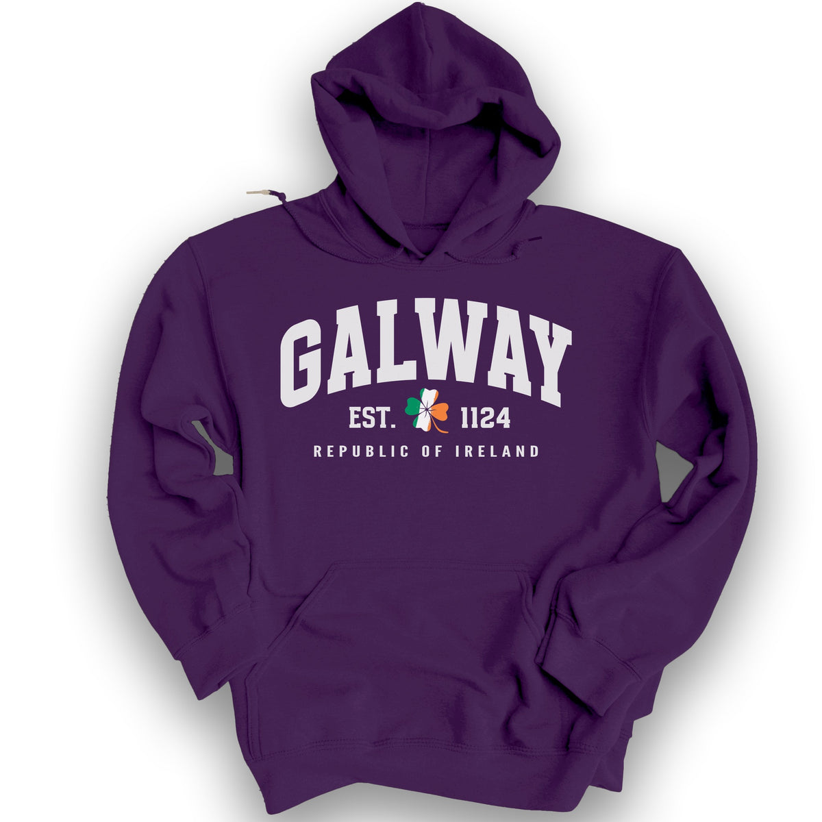 Galway Varsity Flag Hoodie - Purple
