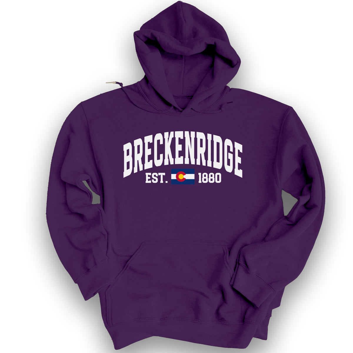 Breckenridge Colorado Varsity Hoodie - Purple