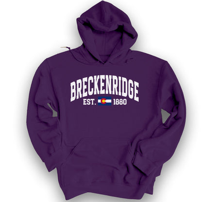 Breckenridge Colorado Varsity Hoodie - Purple