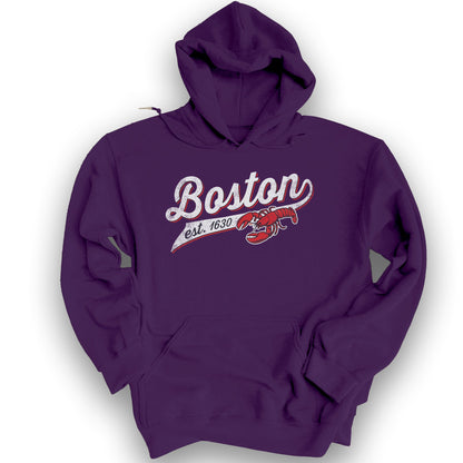 Boston Banner Hoodie - Purple