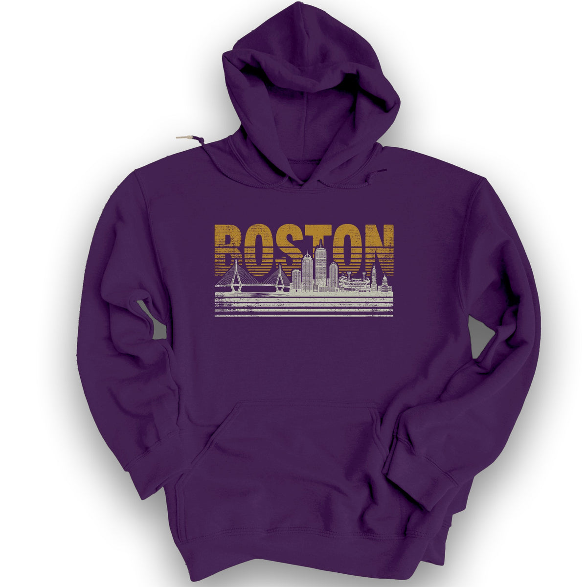 Boston Skyline Hoodie - Purple