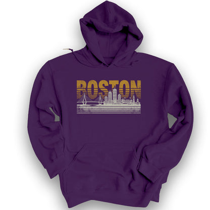 Boston Skyline Hoodie - Purple