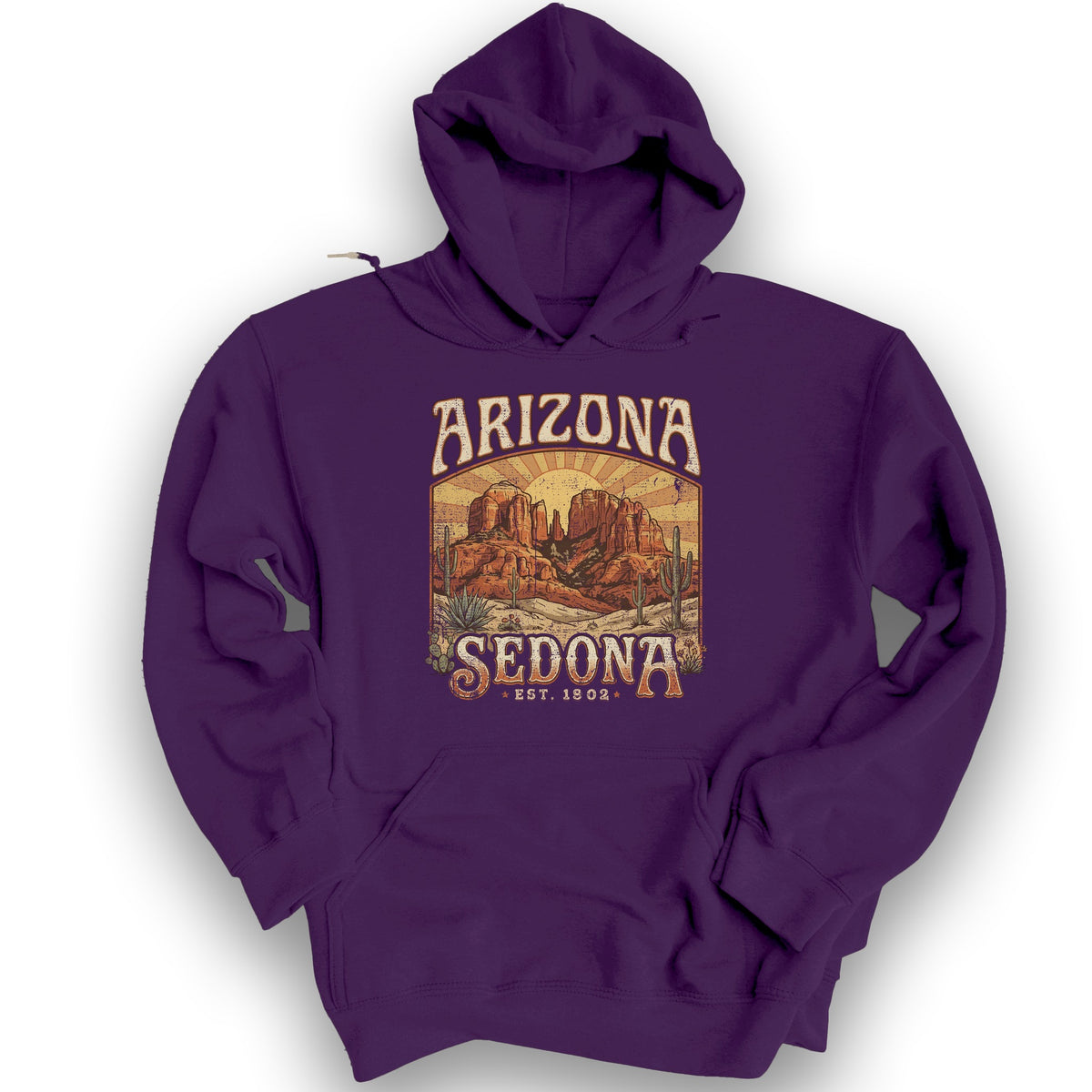 Sedona Arizona Sunset Hoodie - Purple