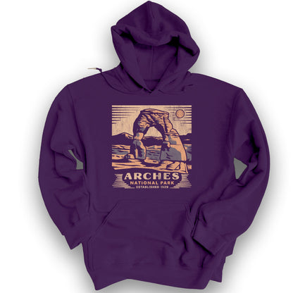 Arches Cut-Out Hoodie - Purple
