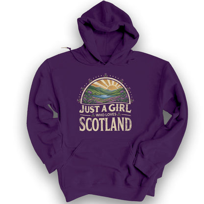 Just A Girl Scotland Hoodie - Purple