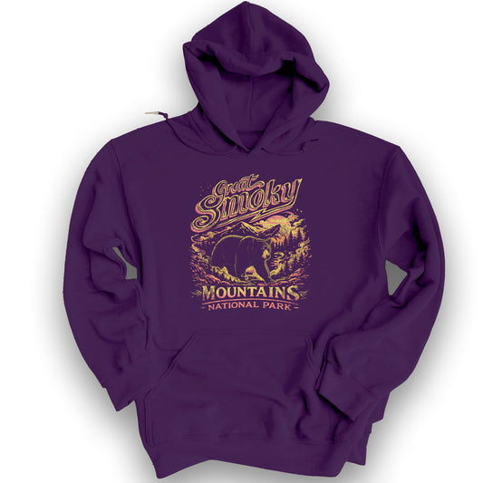 Smoky Mountains 80's Blast Hoodie - Purple