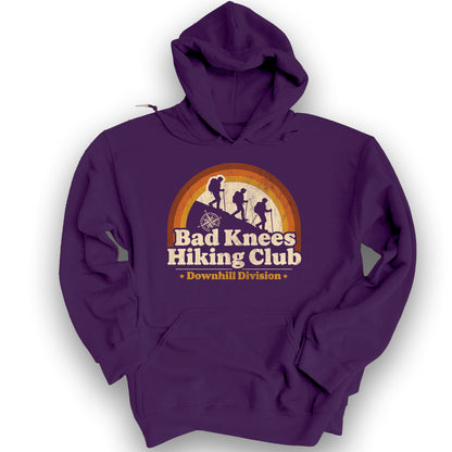 Bad Knees Hiking Club Hoodie - Purple