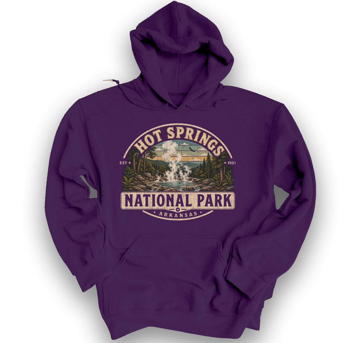 Hot Springs Medallion Hoodie - Purple