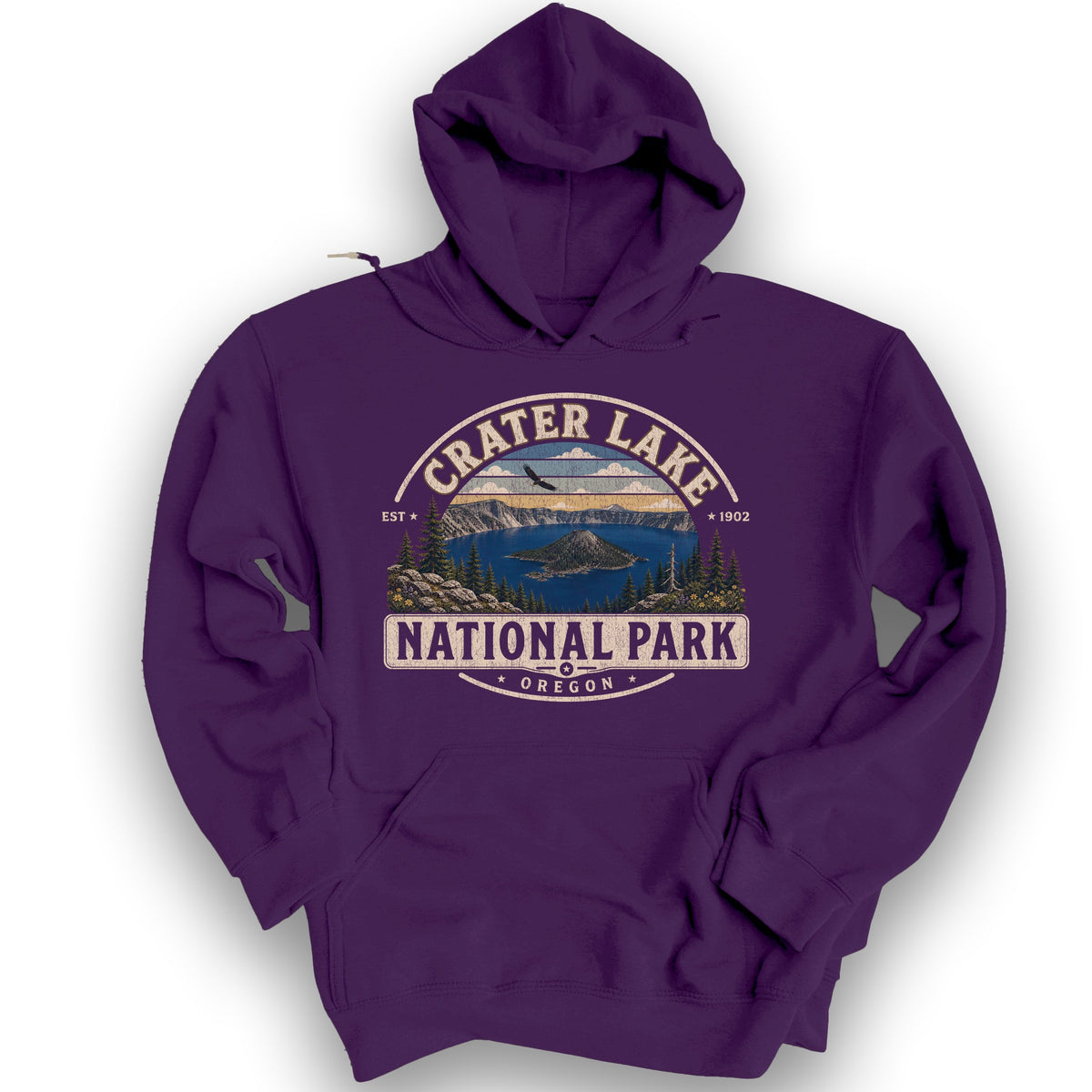 Crater Lake Medallion Hoodie - Purple