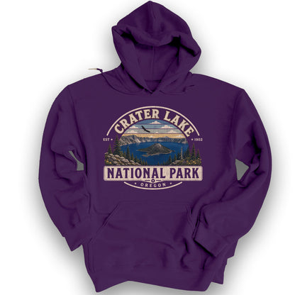 Crater Lake Medallion Hoodie - Purple
