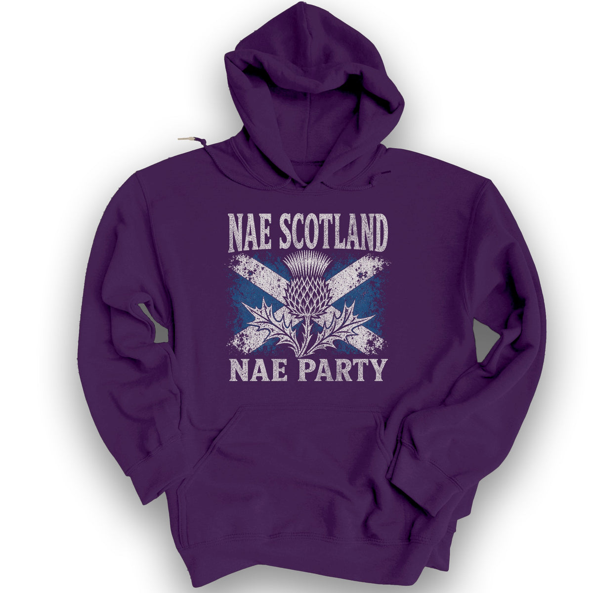 Nae Scotland Vintage Flag Hoodie - Purple