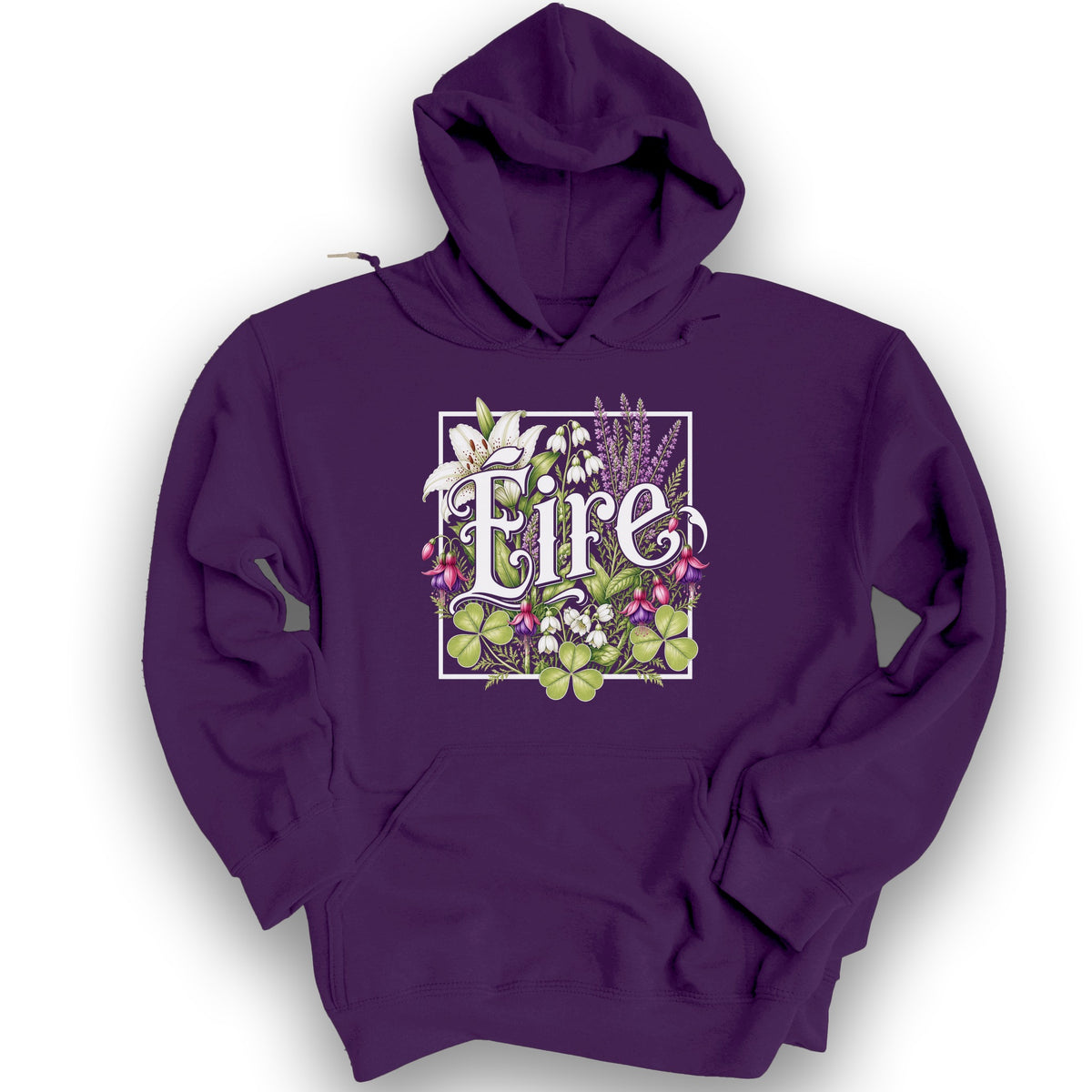 Eire Floral Hoodie - Purple