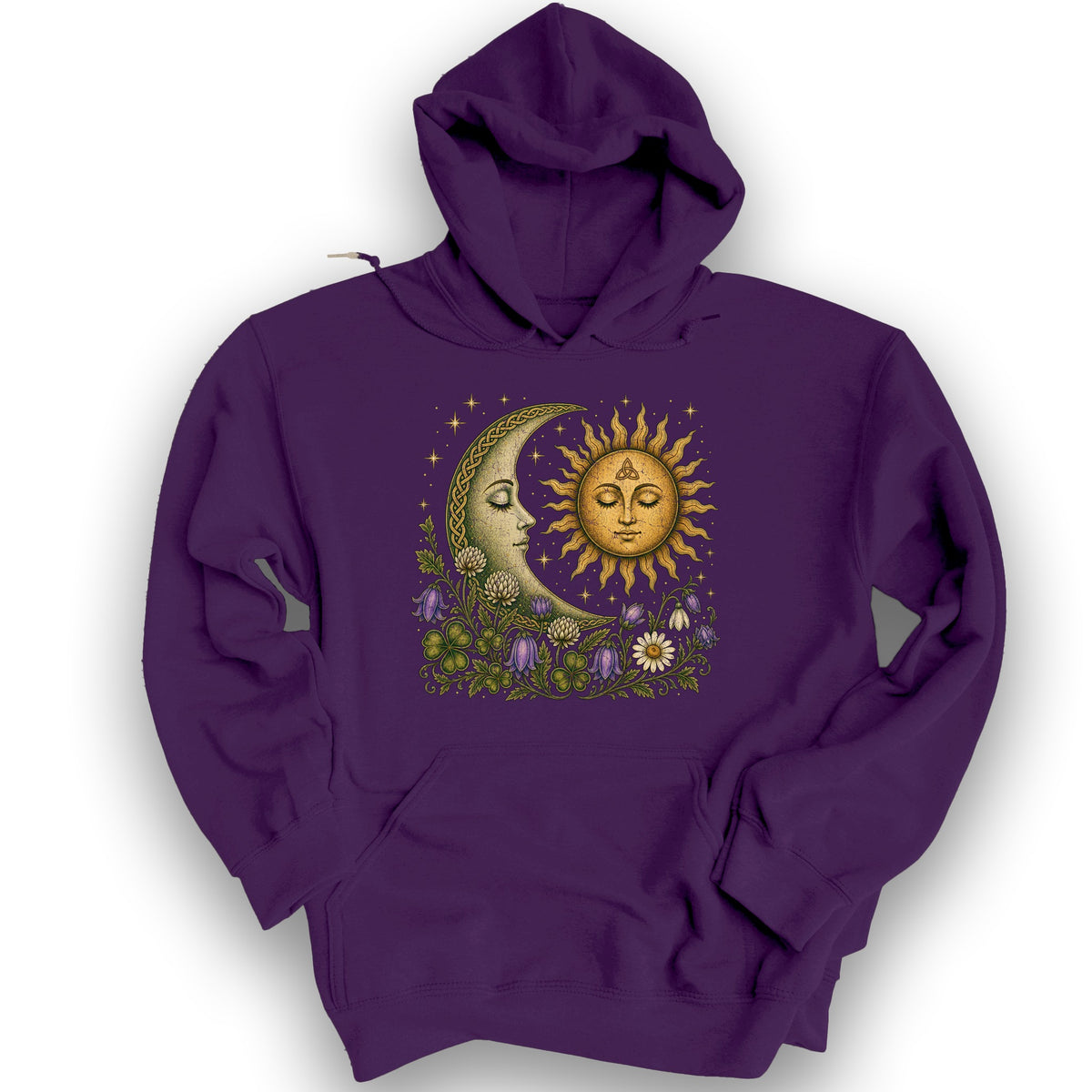 Irish Celtic Celestial Hoodie - Purple