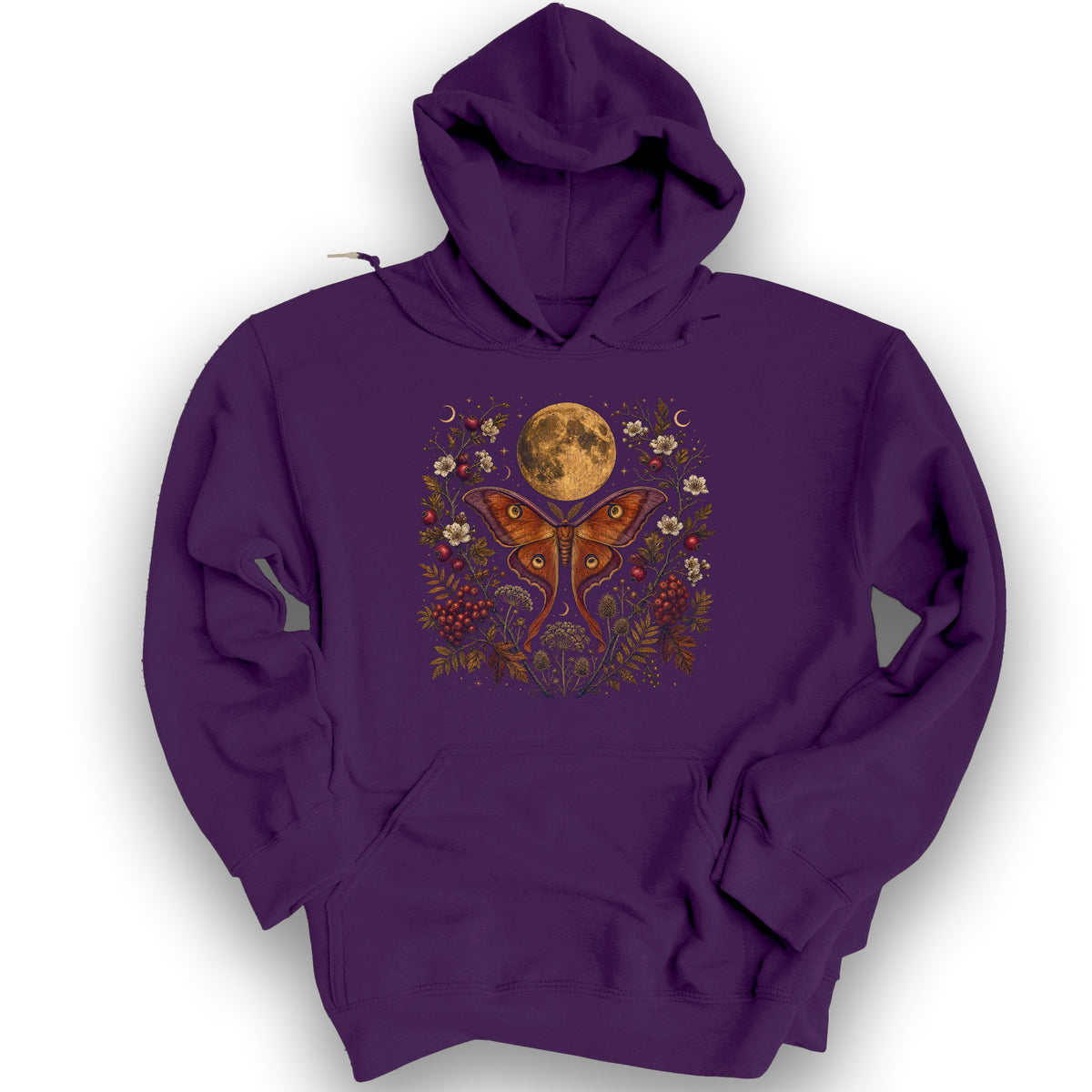 Harvest Moon Moth Hoodie - Purple