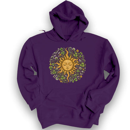 Shamrock Celestial Sun Hoodie - Purple