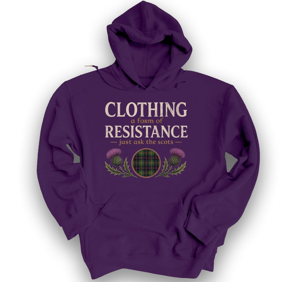 Clothing Resistance Scottish Hoodie - Purple