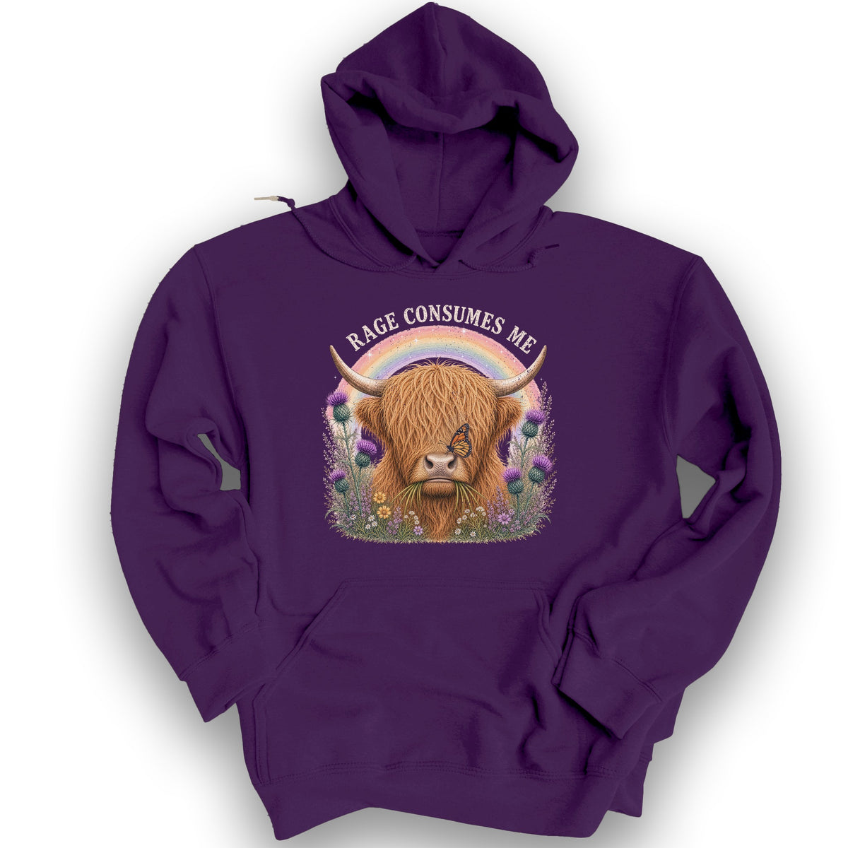 Raging Coo Rainbow Hoodie - Purple