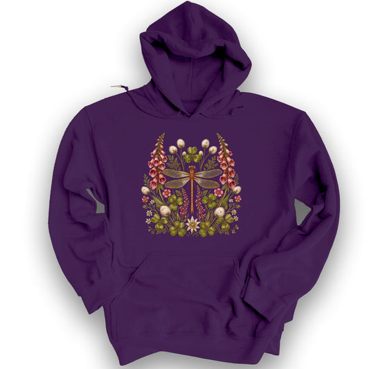 Shamrock Dragonfly Hoodie - Purple