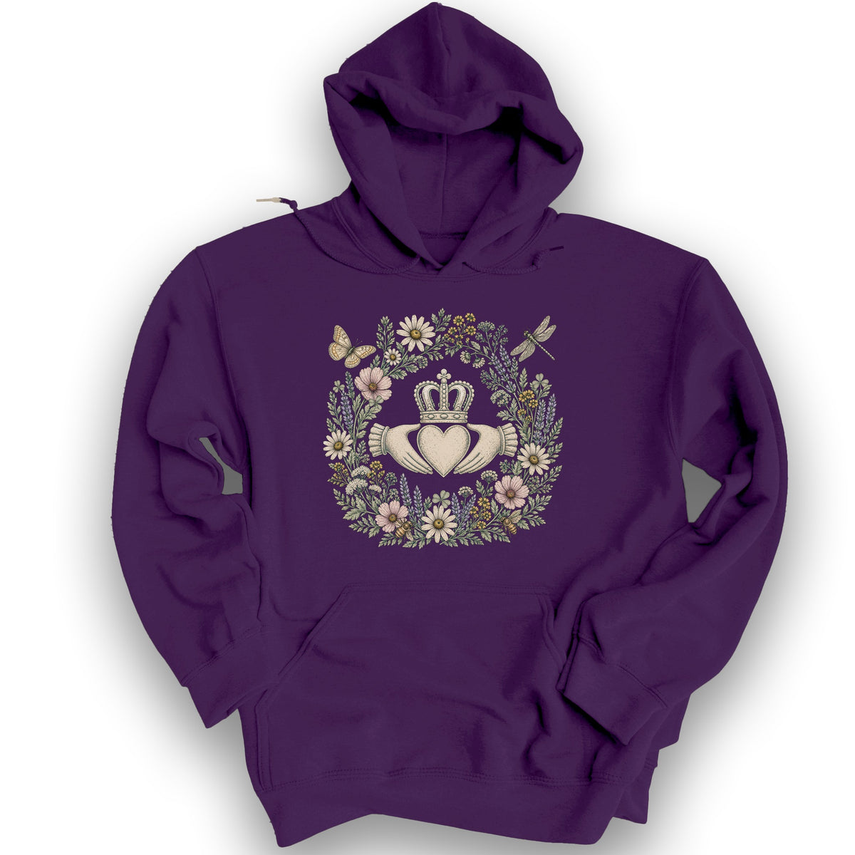 Claddagh Wreath Hoodie - Purple