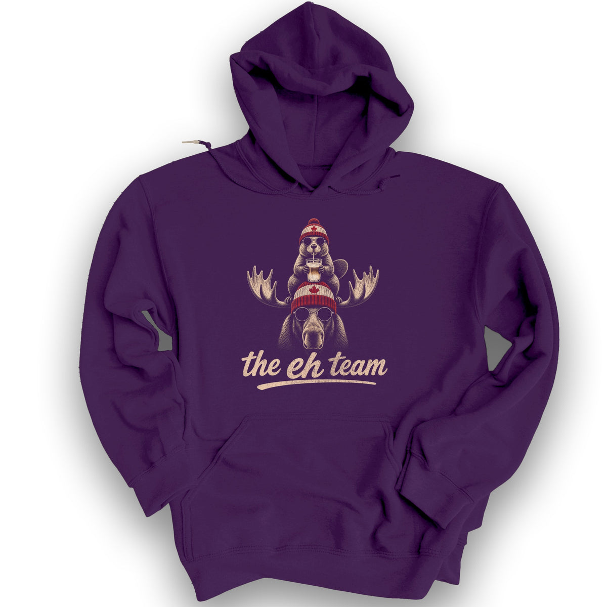 Beaver Moose Team Hoodie - Purple