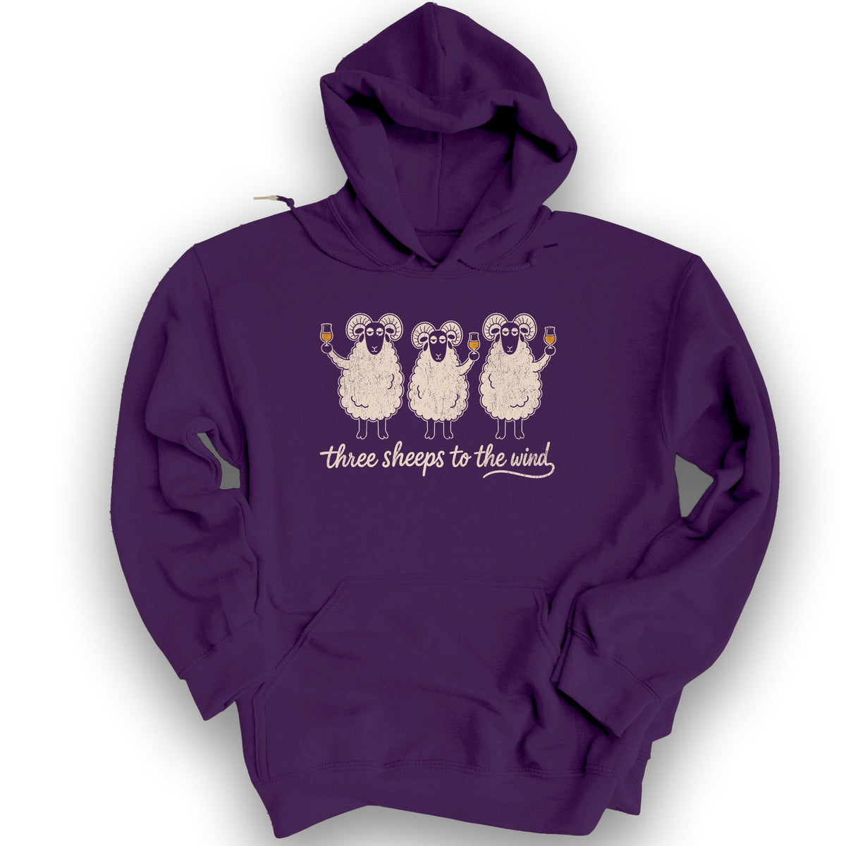 Three Sheeps Hoodie - Purple