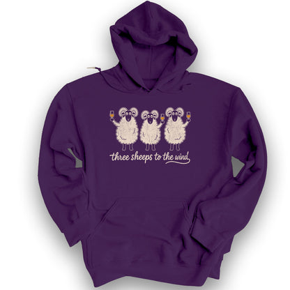 Three Sheeps Hoodie - Purple