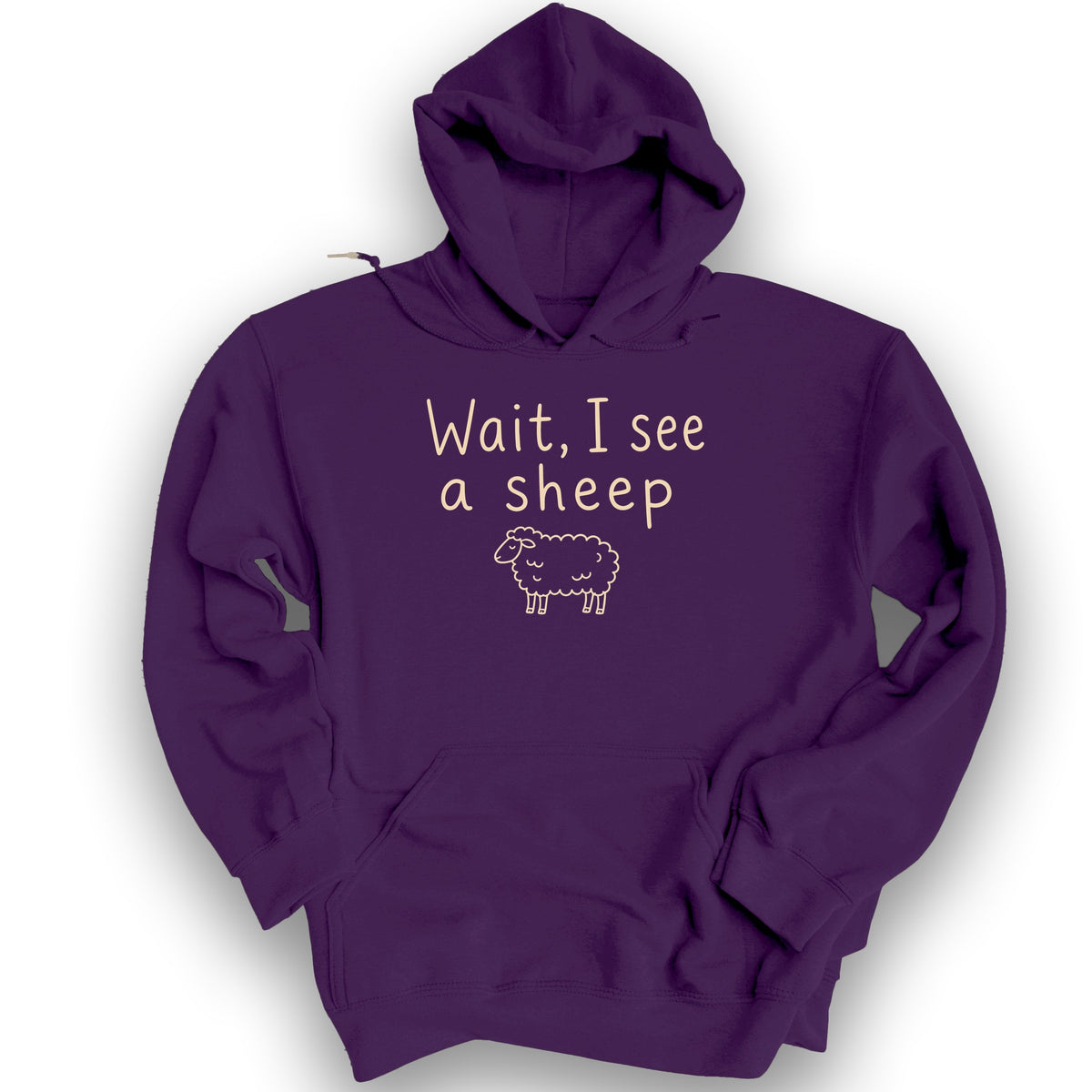 Wait I See A Sheep Hoodie - Purple