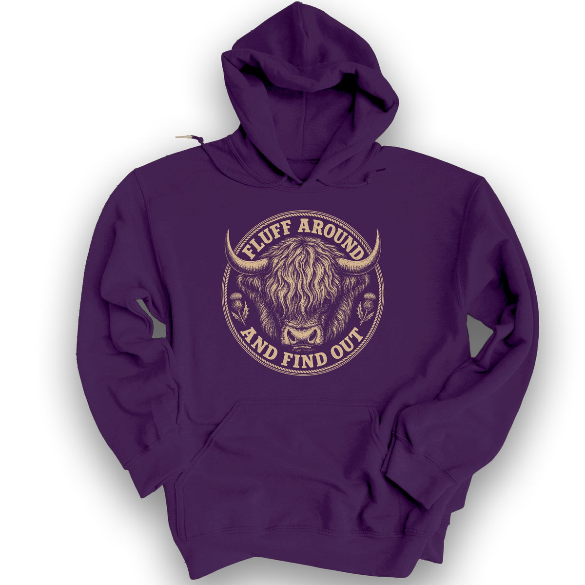 Fluff Around Coo Hoodie - Purple