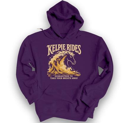 Kelpie Rides Retro Hoodie - Purple