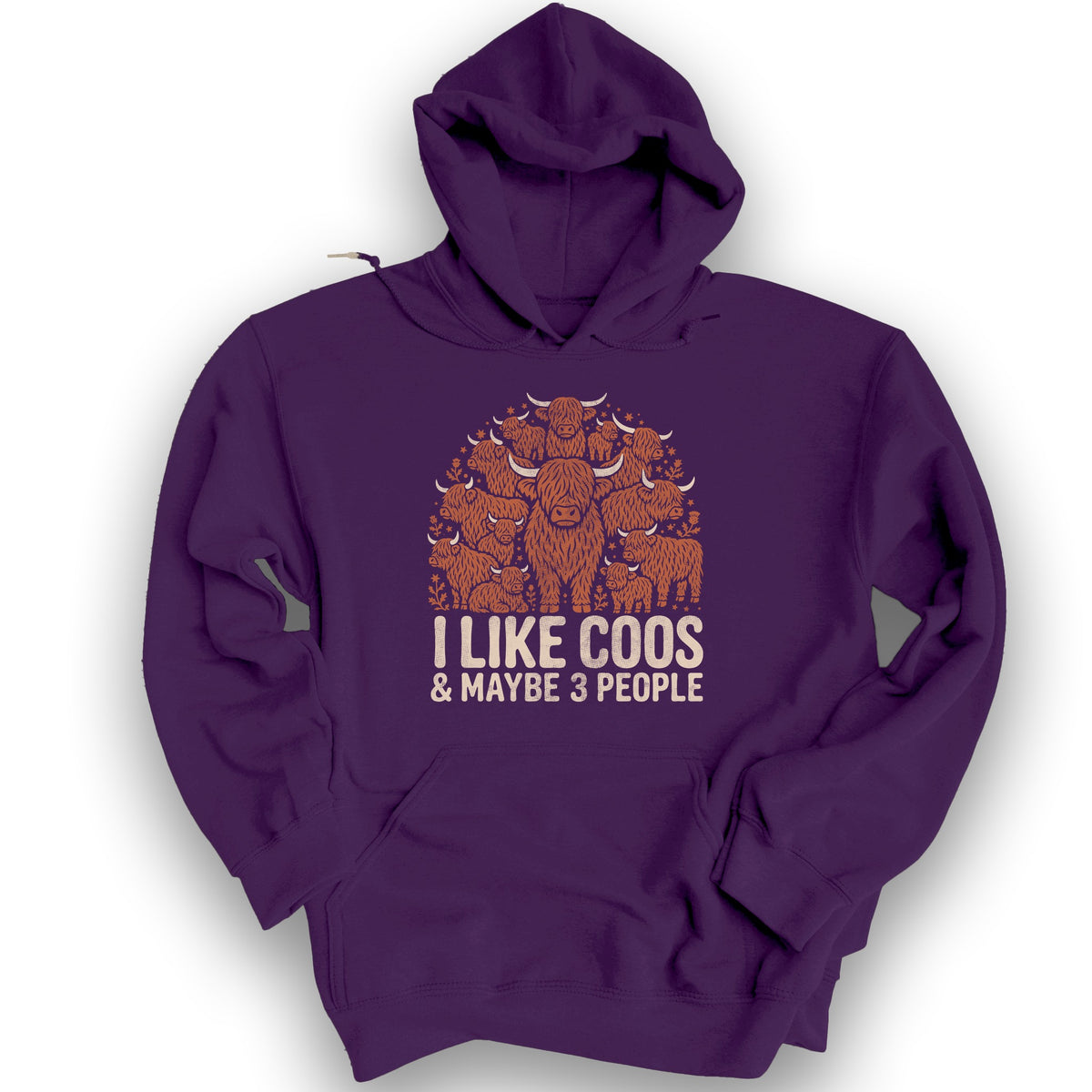 I Like Coos Hoodie - Purple