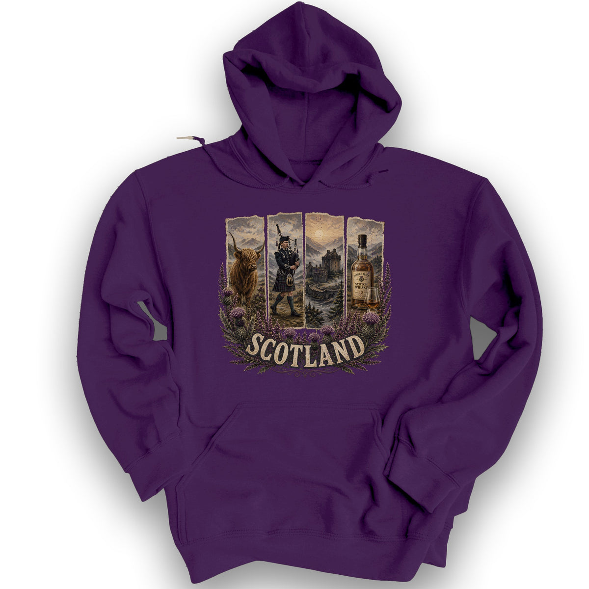 Scotland Panels Hoodie - Purple