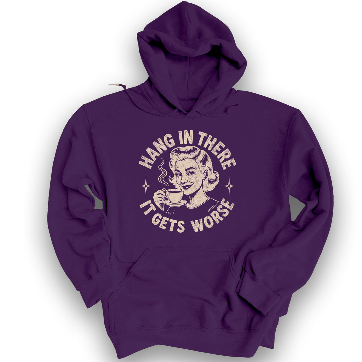 It Gets Worse Hoodie - Purple
