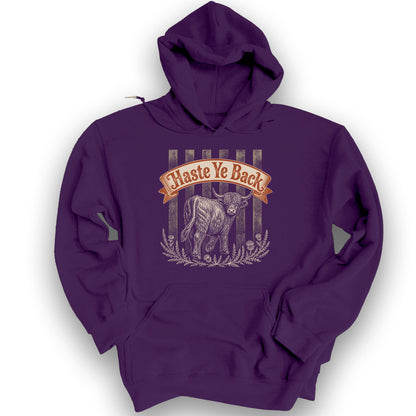 Haste Ye Back Coo Hoodie - Purple