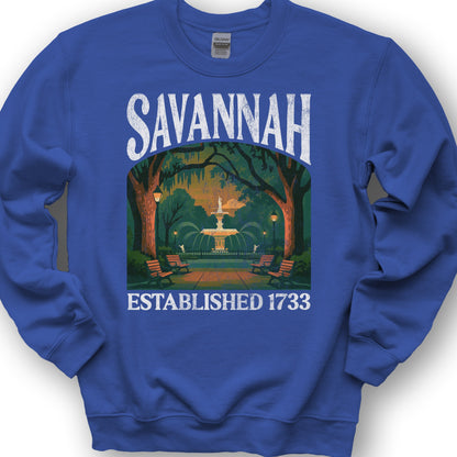 Savannah Georgia "Big and Bold" Sweatshirt - Royal