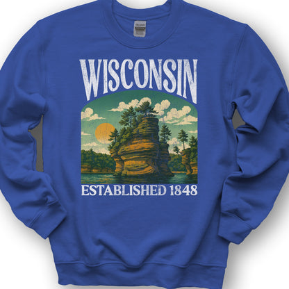 Wisconsin "Big & Bold" Sweatshirt - Royal