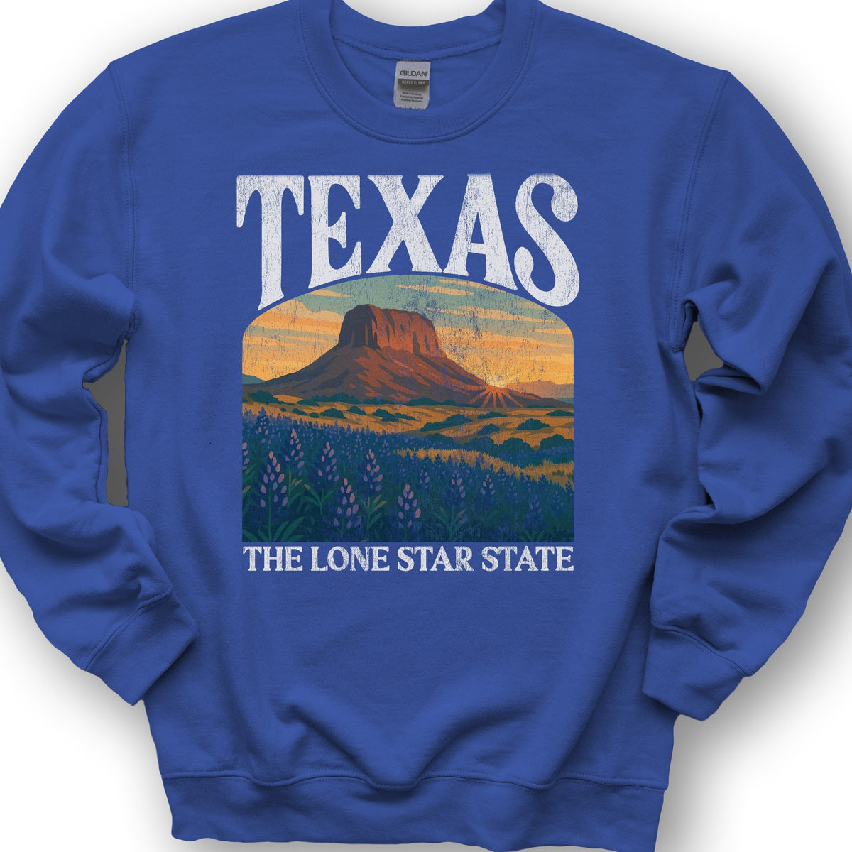 Texas Lone Star State "Big and Bold" Sweatshirt - Royal