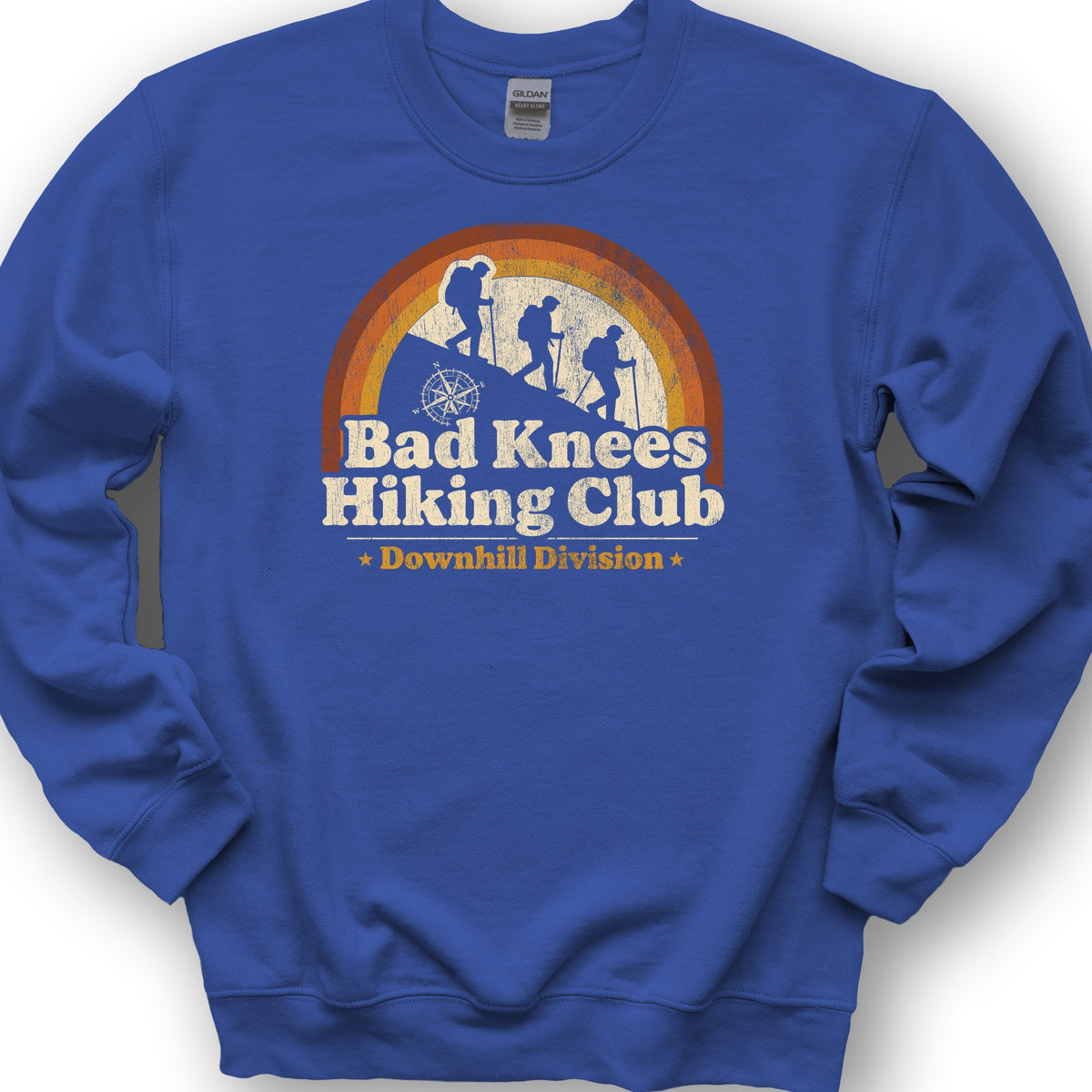 Bad Knees Hiking Club Sweatshirt - Royal