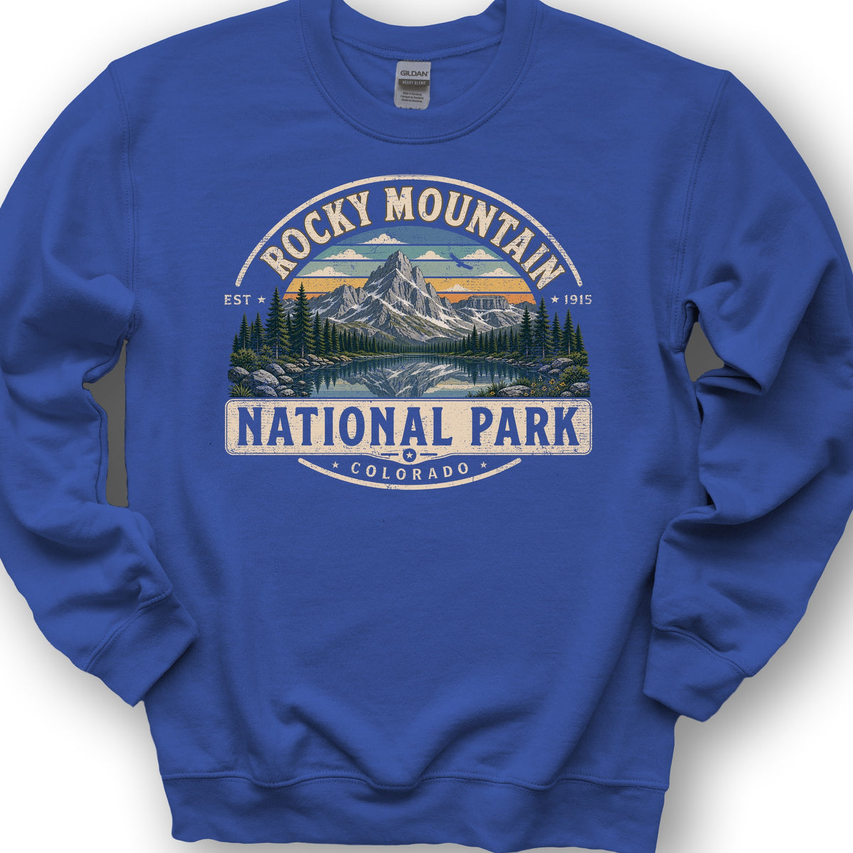 Rocky Mountain Medallion Sweatshirt - Royal