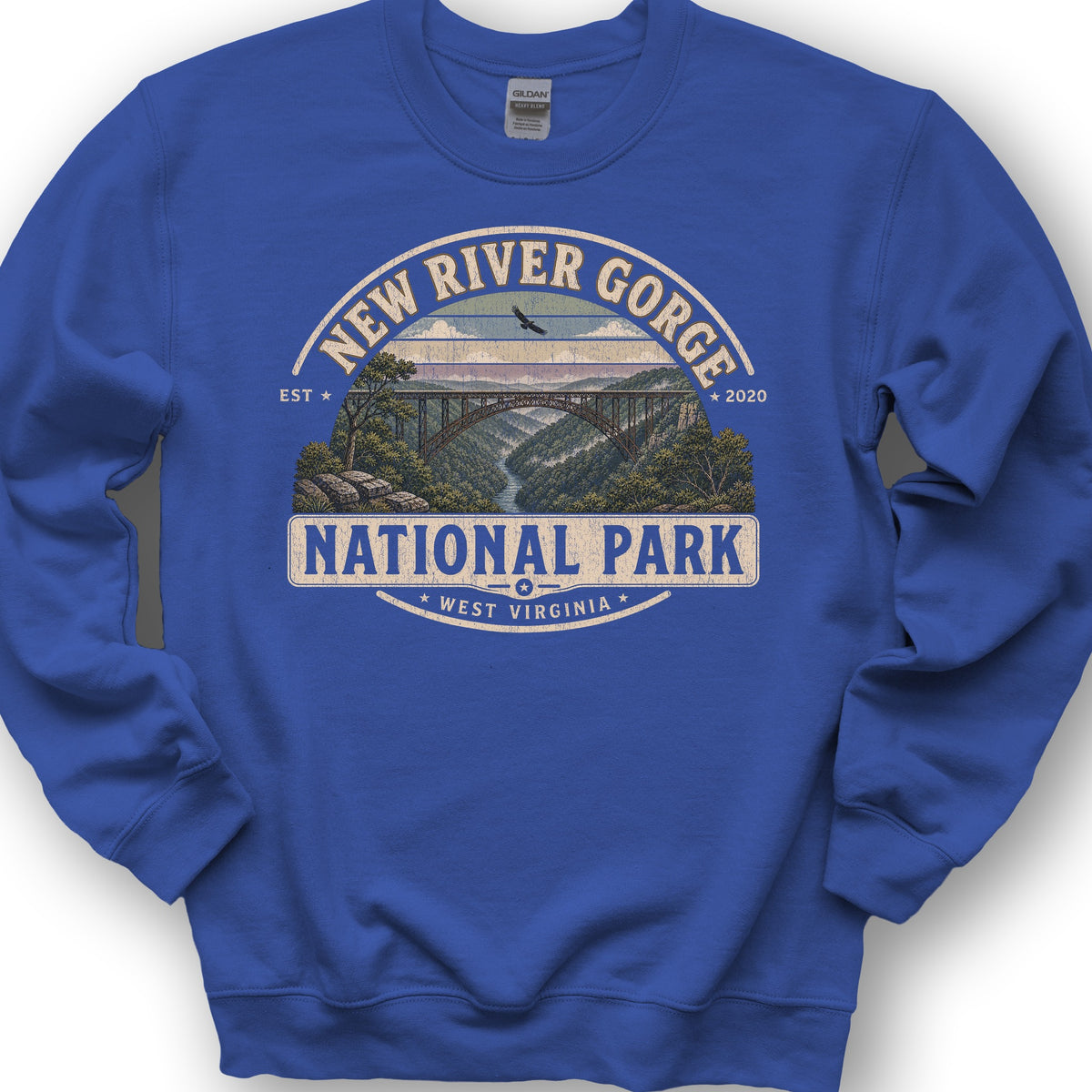 New River Gorge Medallion Sweatshirt - Royal