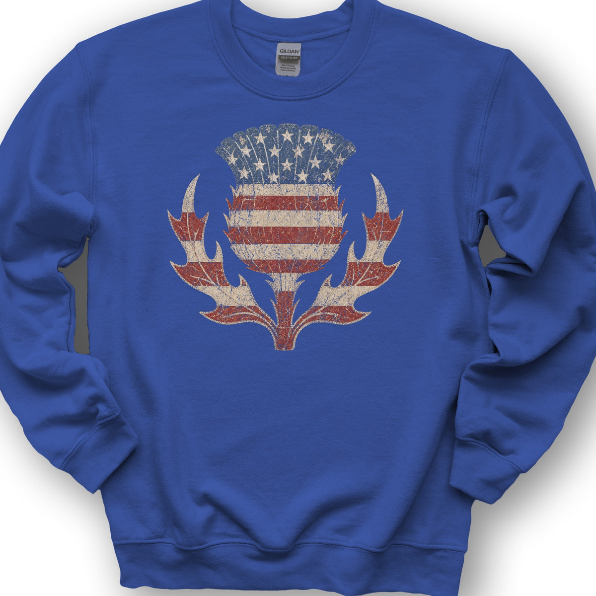 Vintage Flag Thistle Sweatshirt - Royal