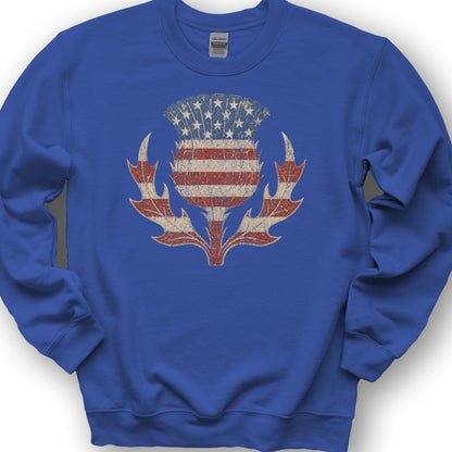 Vintage Flag Thistle Sweatshirt - Royal