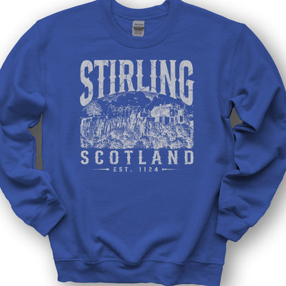 Stirling Scotland Sketch Sweatshirt - Royal