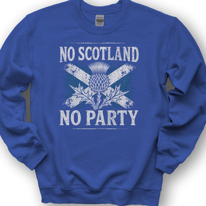 Scotland No Party Flag Sweatshirt - Royal