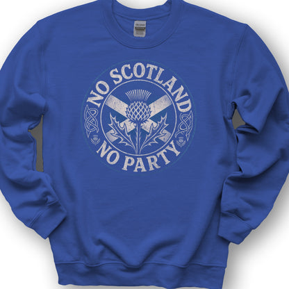Scotland No Party Badge Sweatshirt - Royal