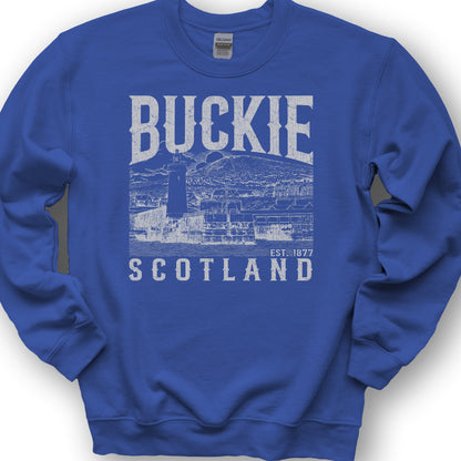Buckie Scotland Sketch Sweatshirt - Royal