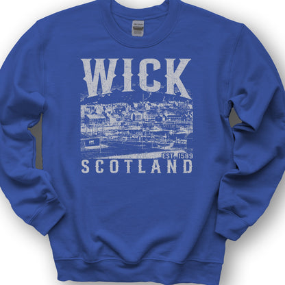 Wick Scotland Sketch Sweatshirt - Royal