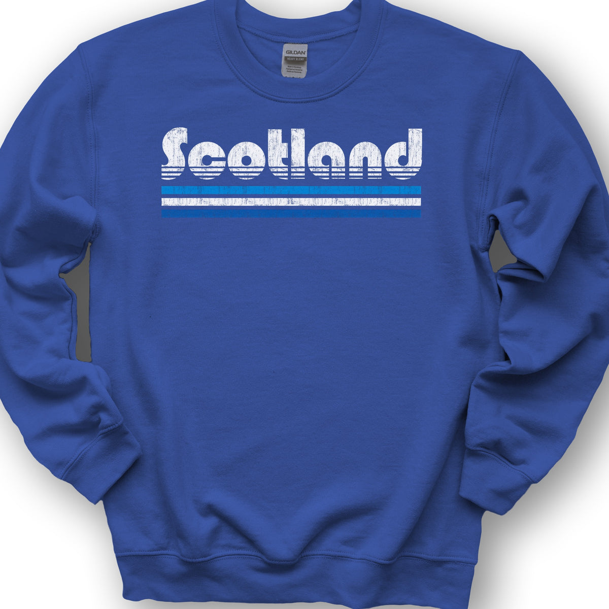 Scotland Retro Stripe Sweatshirt - Royal