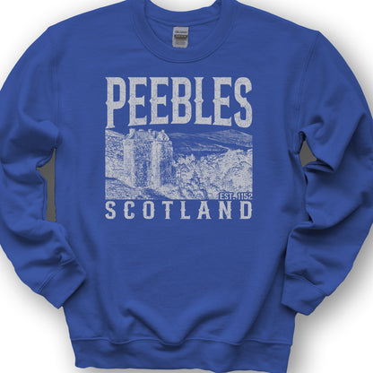 Peebles Scotland Sketch Sweatshirt - Royal